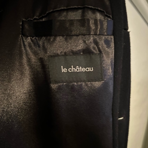 Le Chateau Men’s Black Long-Lined Wool Winter Coat - Picture 5 of 9